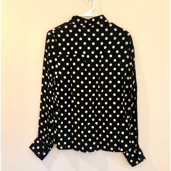 ASOS Glamorous relaxed black/cream polka dot shirt - Picture 8 of 8
